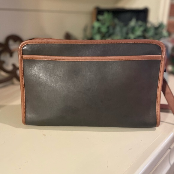 Coach Vintage Swagger Spectator Bag Purse Black Tabac Tan Piping Leather Classic - Picture 3 of 14